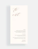 Bohéme Menu