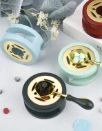 Wax seal spoon with wooden handle for comfortable extended use