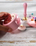 Complete wax seal kit with spoon burner beads and stamp