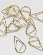 Teardrop paperclips 50 pack in multiple metallic finishes