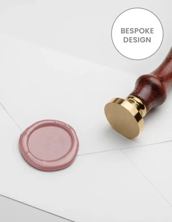 Custom wax seal stamp with personalised monogram design