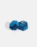 Velvet Hexagonal Ring Box - Image 9