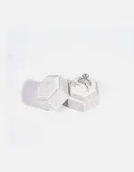 Velvet Hexagonal Ring Box - Image 3