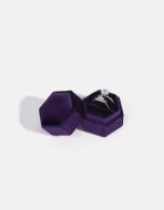 Velvet Hexagonal Ring Box - Image 6