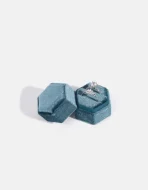 Velvet Hexagonal Ring Box - Image 8