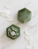 Velvet Hexagonal Ring Box