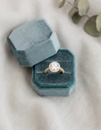 Velvet Octagonal Ring Box - Image 3