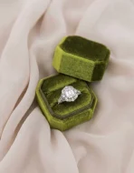 Velvet Octagonal Ring Box - Image 2