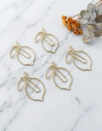 Lemon Shaped Paper Clips (20 Pack)